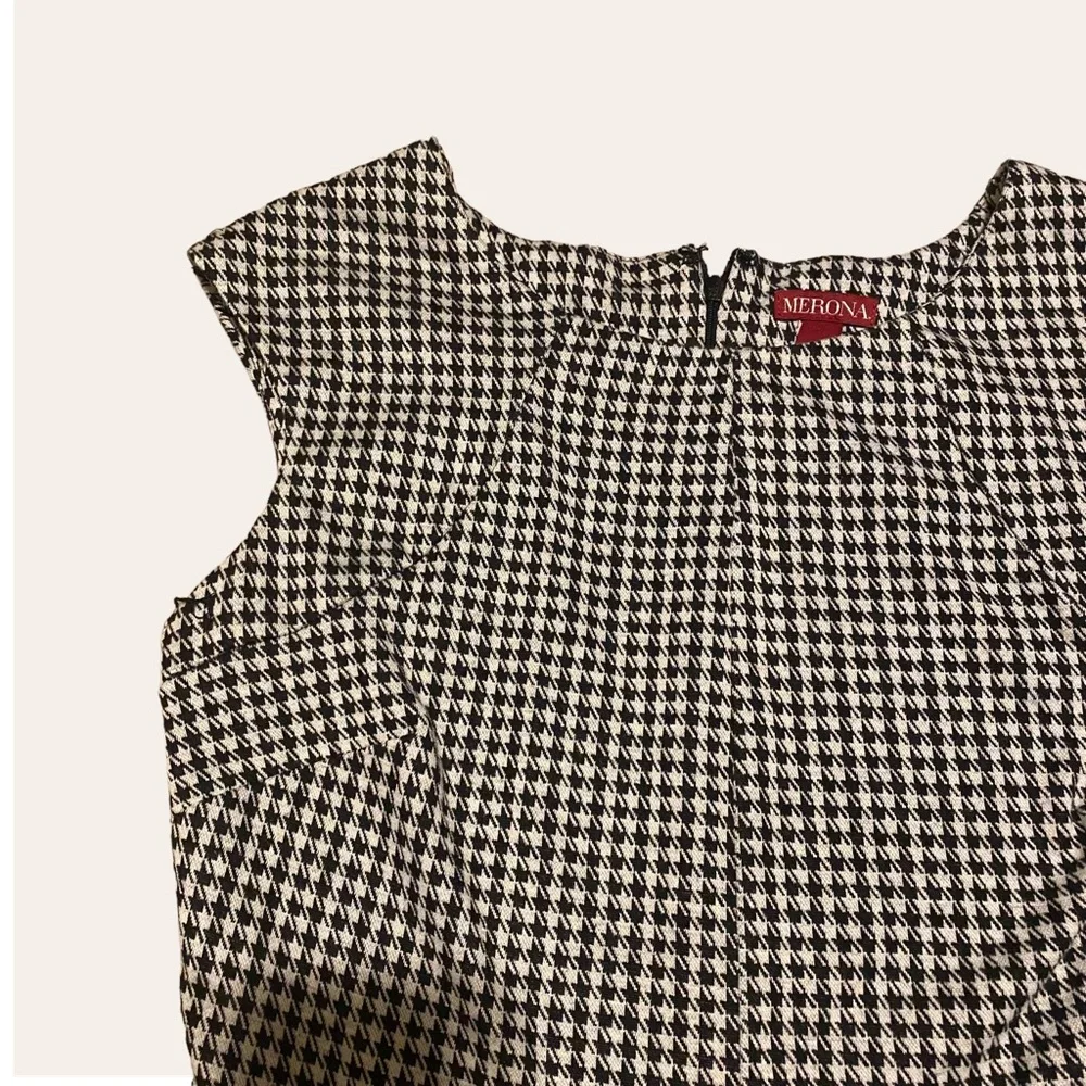 Merona Black and White Houndstooth Midi Dress - Picture 3 of 4
